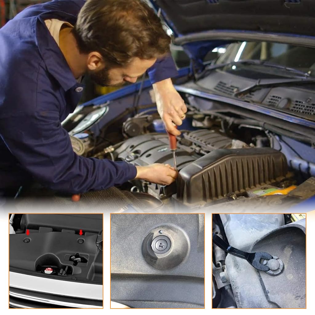 STHIRA Car Bumper Clips Lock Kit for Door Trim and Fender Repair with 100 Pcs 7mm 8mm 10mm Rivets & Removal Tool