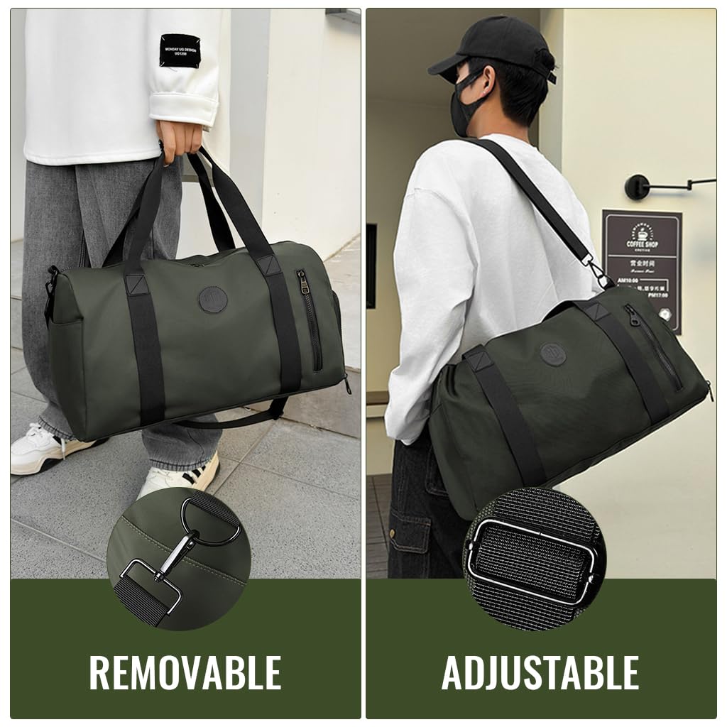 GUSTAVE Gym Bag for Men with Footwear Compartment 46x20x26cm Waterproof Oxford Cloth | Travel and Fitness Duffle