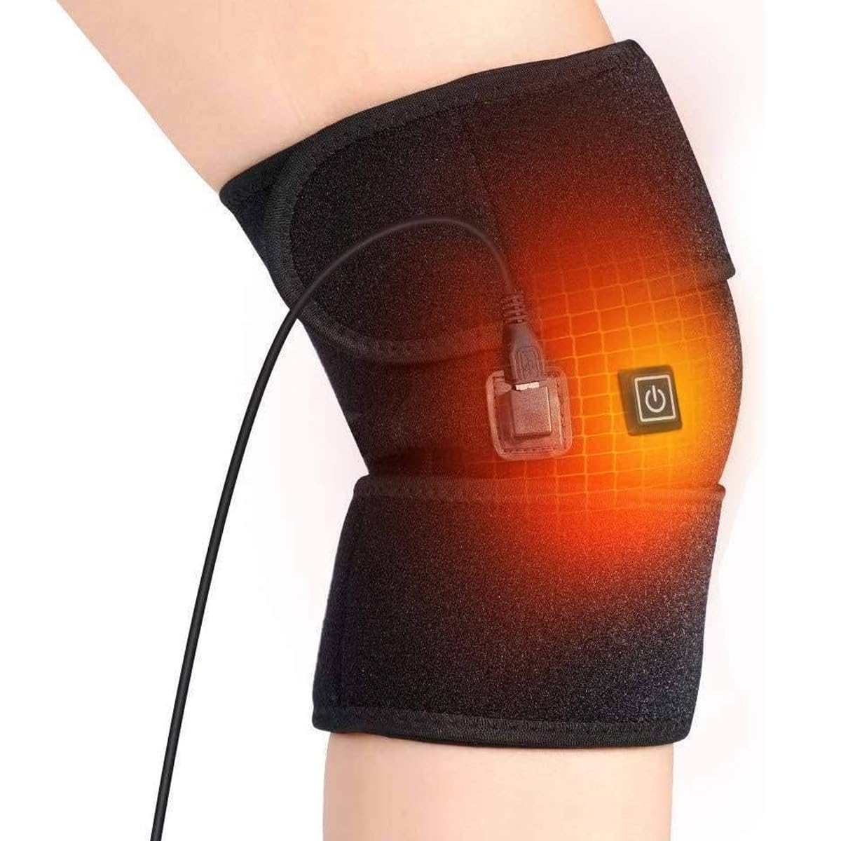 HANNEA® Electric Heating Pad for Knee Pain Relief USB Portable Heat Pad Knee Wrap Heating Belt Hot pad for Winters with 3 Temperature Control for Joint Soreness, Swelling, Cramps, Rheumatism