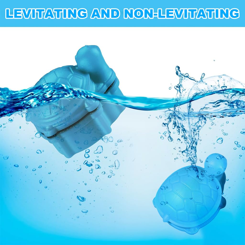 Qpets Magnetic Algae Cleaning Scrub Brush for Aquarium Glass with Floating Turtle Design | Double-Sided Cleaner Tool