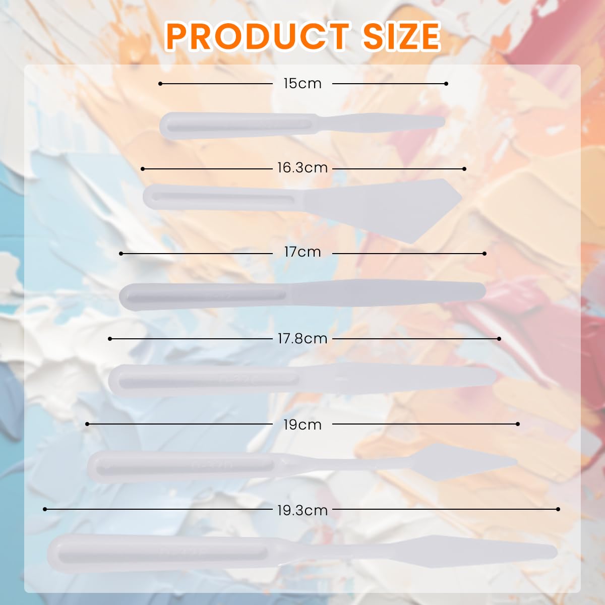 HASTHIP Plastic Spatula Palette Knives for Painting with Ergonomic Handles | 30 Pcs Set