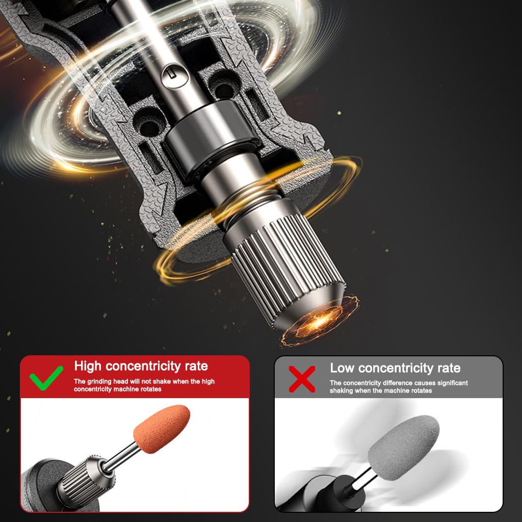 Serplex Electric Engraving Drill for Wood and Stone with 4.2V Motor and 5-Speed LCD Control | USB Rechargeable Rotary Tool Kit