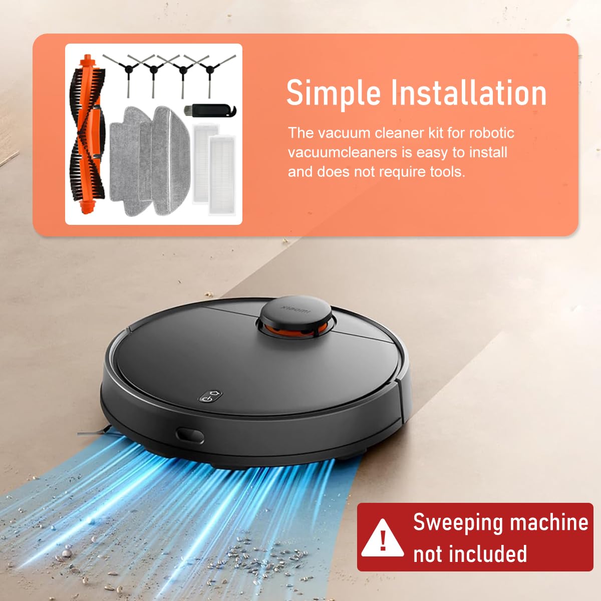 Verilux Sweeping Robot Accessories Set for Mi Vacuum Cleaner 10S | 2PCS Replacement Parts