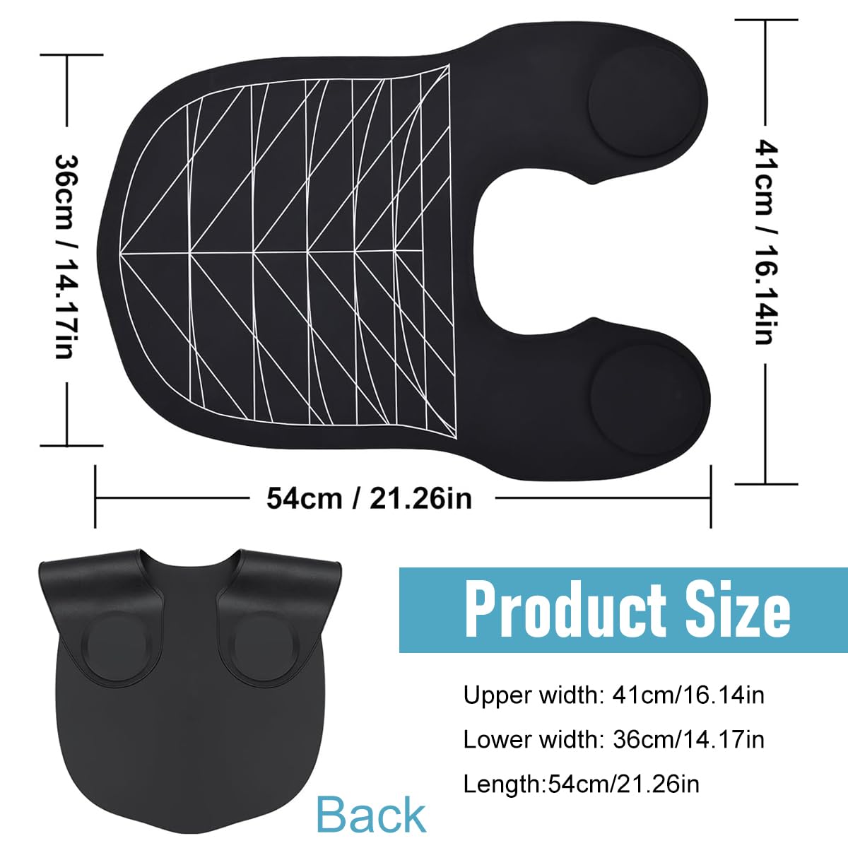 MAYCREATE Hair Cutting Collar Silicone Hair Cutting Collar with Guiding Lines Silicone Waterproof Cutting Cape for Hair Stylist, Barber Shop Hair Cutting Pad for Salon, Hair Cutting Tools