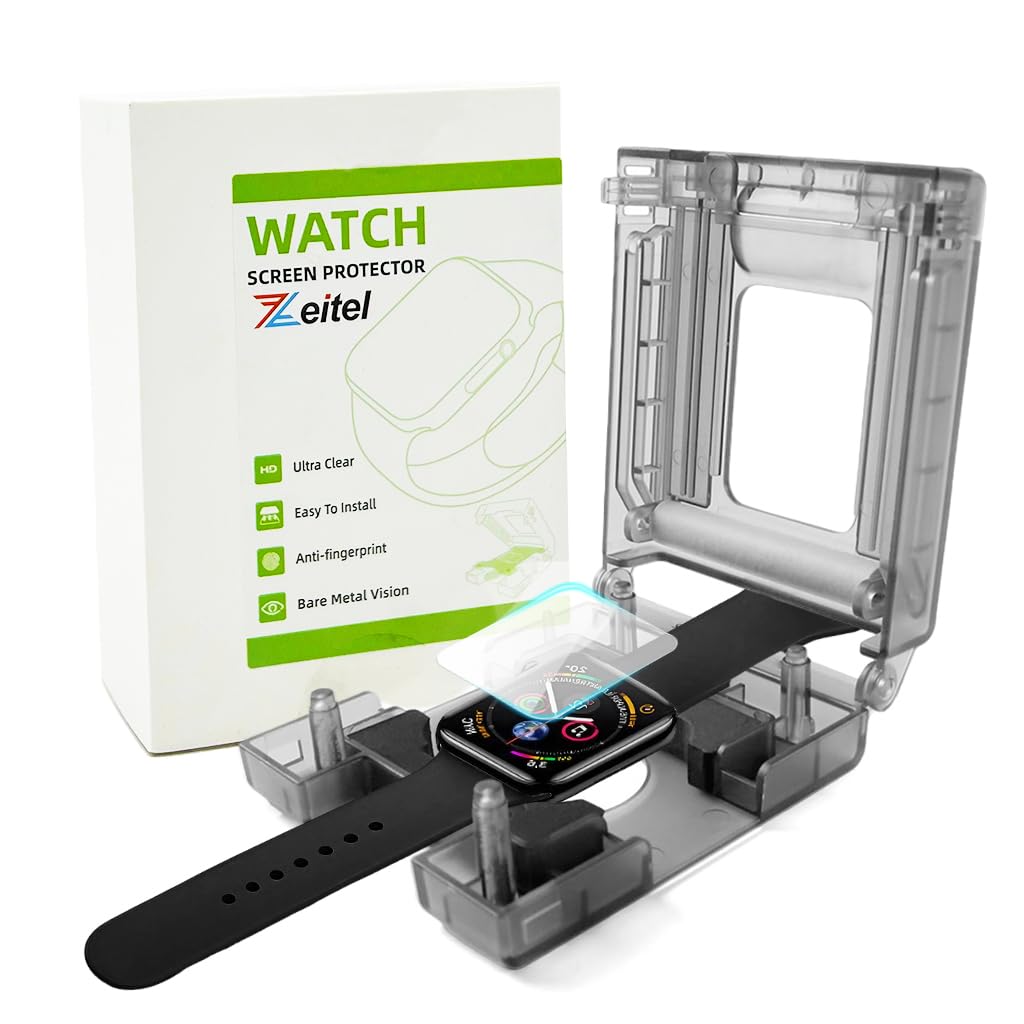 ZEITEL Screen Protector for Apple Watch S10 42mm with Auto Alignment Tool Kit | 2 Sheet HD Soft Silicone Film