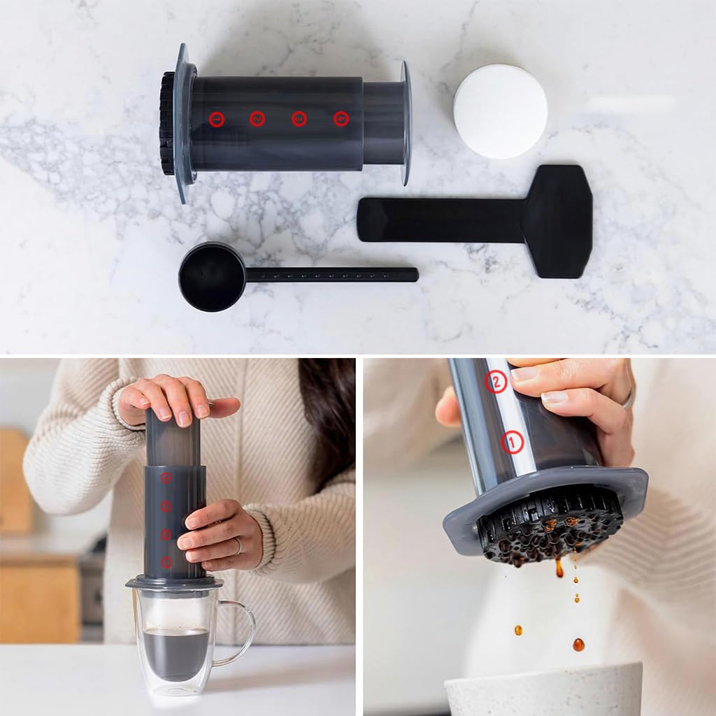 Supvox Coffee Maker for Travel and Camping with 4 Stage Brewing System | Heat Resistant PP