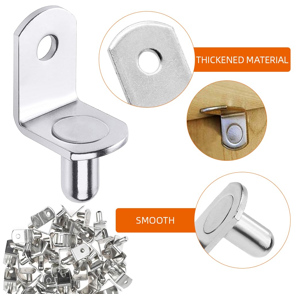 Serplex L Shaped Brackets for Closet and Wall Shelves with Screw Mounted Support | 30 pcs Metal Set