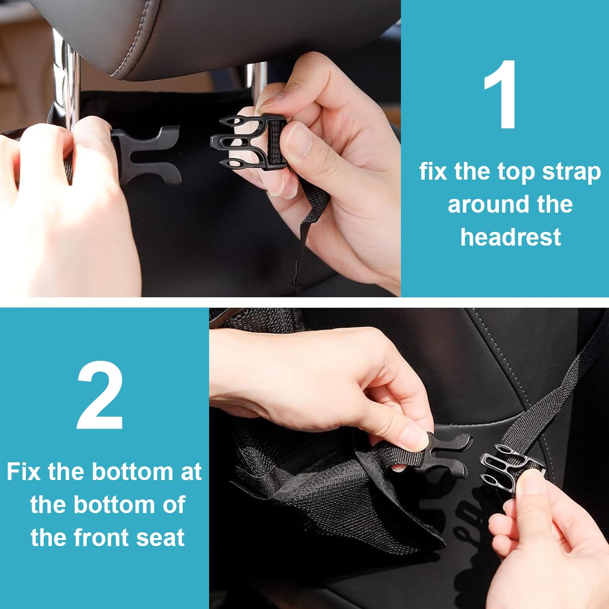 STHIRA Car Back Seat Organizer for Auto Storage with Multi Pockets and 43 x 53cm Oxford Fabric | Kids and Family Use