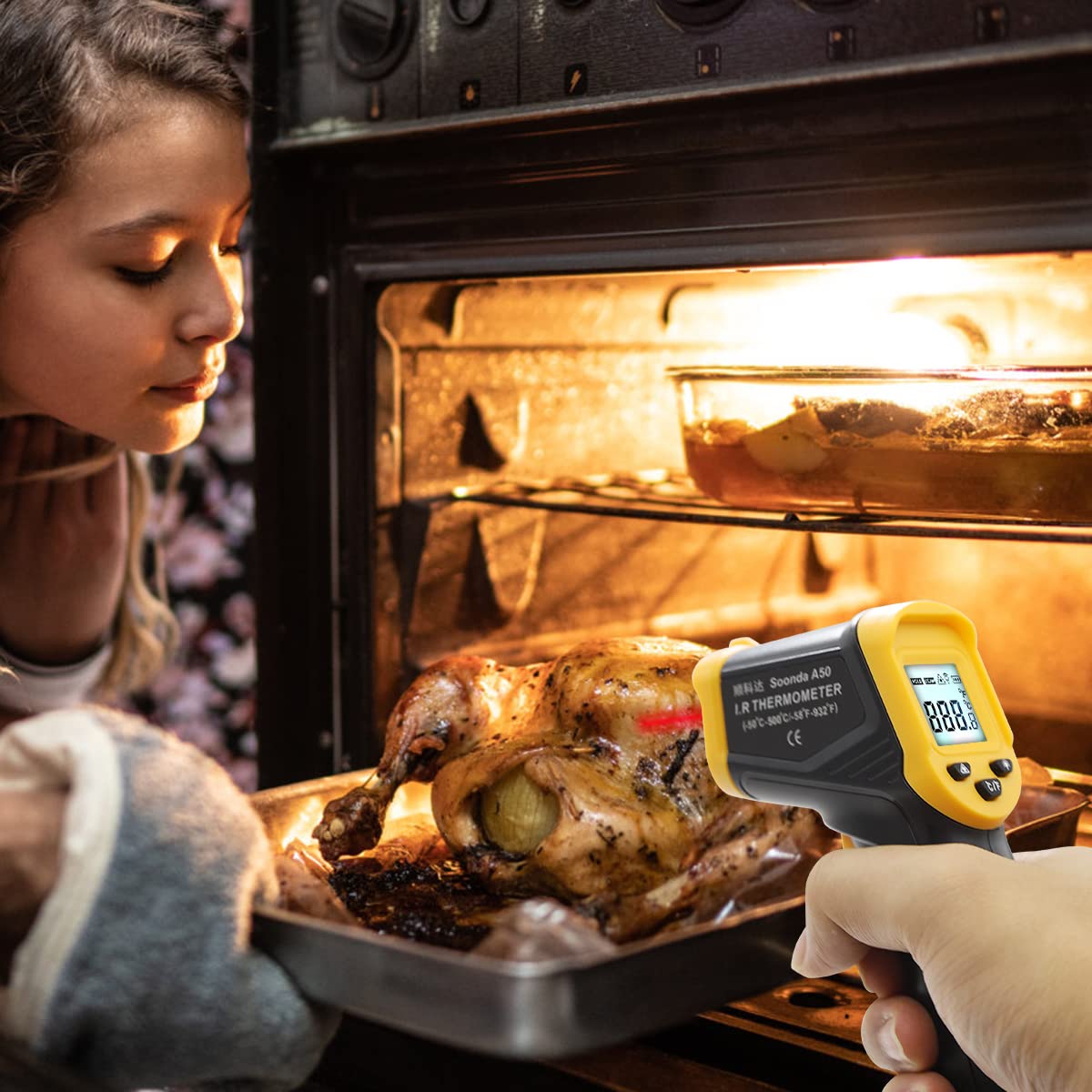 HASTHIP Infrared Thermometer Gun for Industrial Use with 0.5S Response and HD LCD Display | Measures -50°C to 400°C