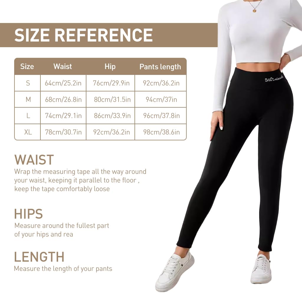 PALAY Women’s Fleece Lined Leggings for Winter Yoga and Hiking featuring Tummy Control
