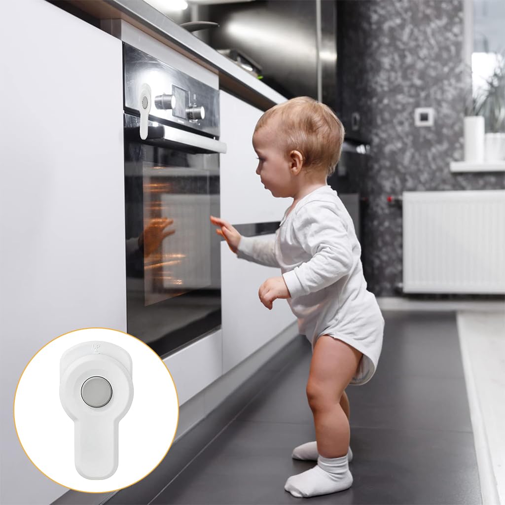 SNOWIE SOFT Child Safety Door Lock for Cabinet and Drawer with Self Adhesive Release Button