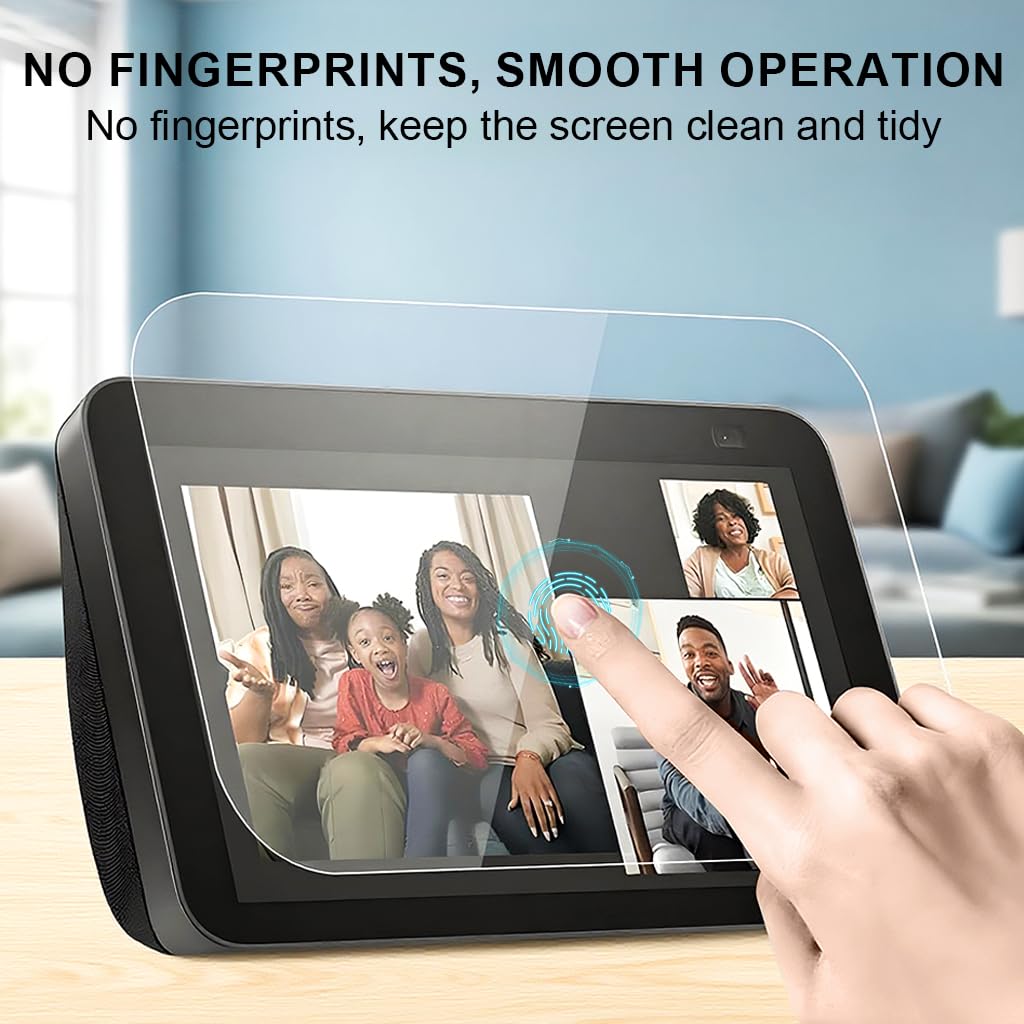 ZORBES Screen Protectors for Echo Show 8 with Bubble Free Anti Glare Glass | 3 Pack