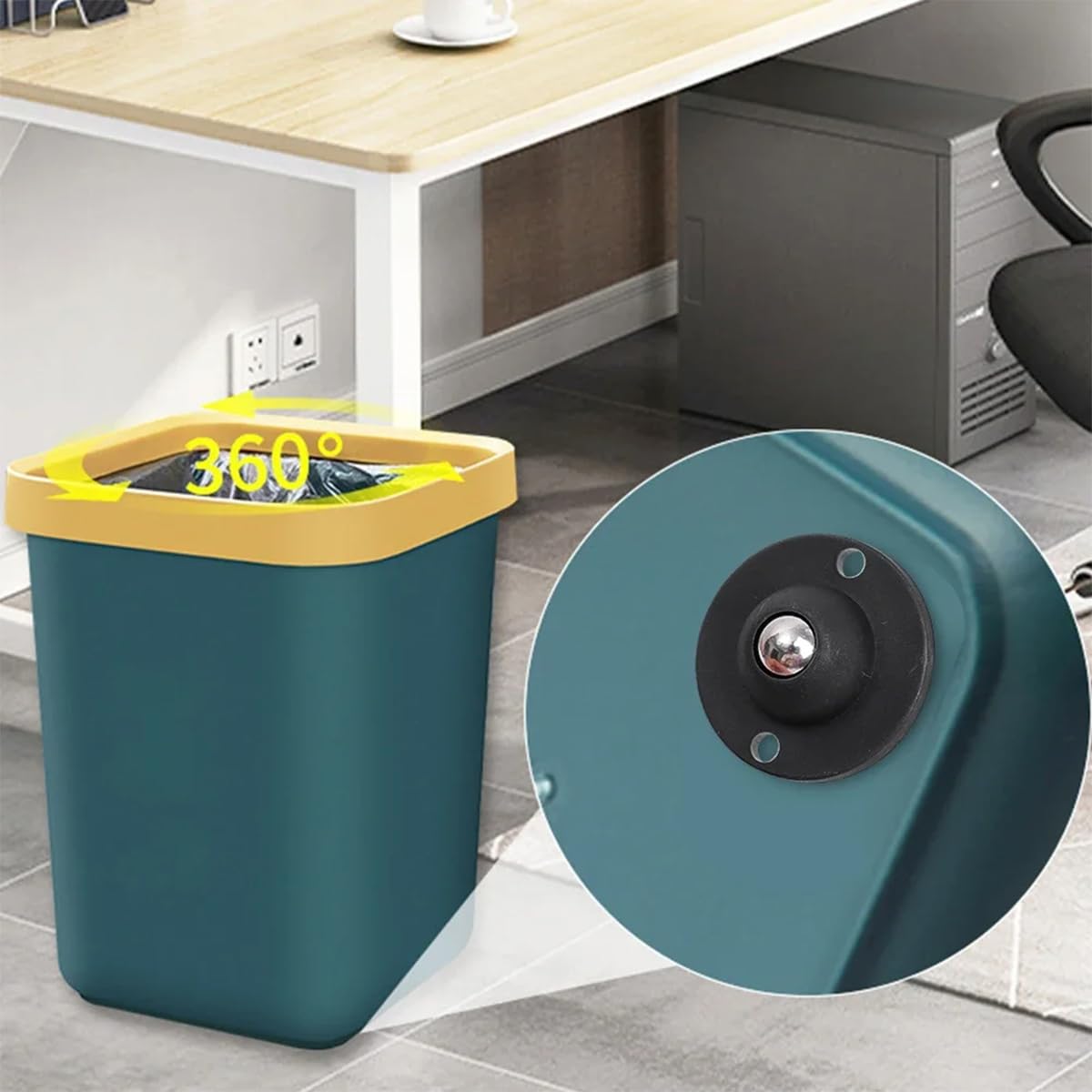HASTHIP Self Adhesive Caster Wheels 40PCS for Furniture and Storage Bins featuring 360° Swivel | Supports 22 lb per 4 Wheels