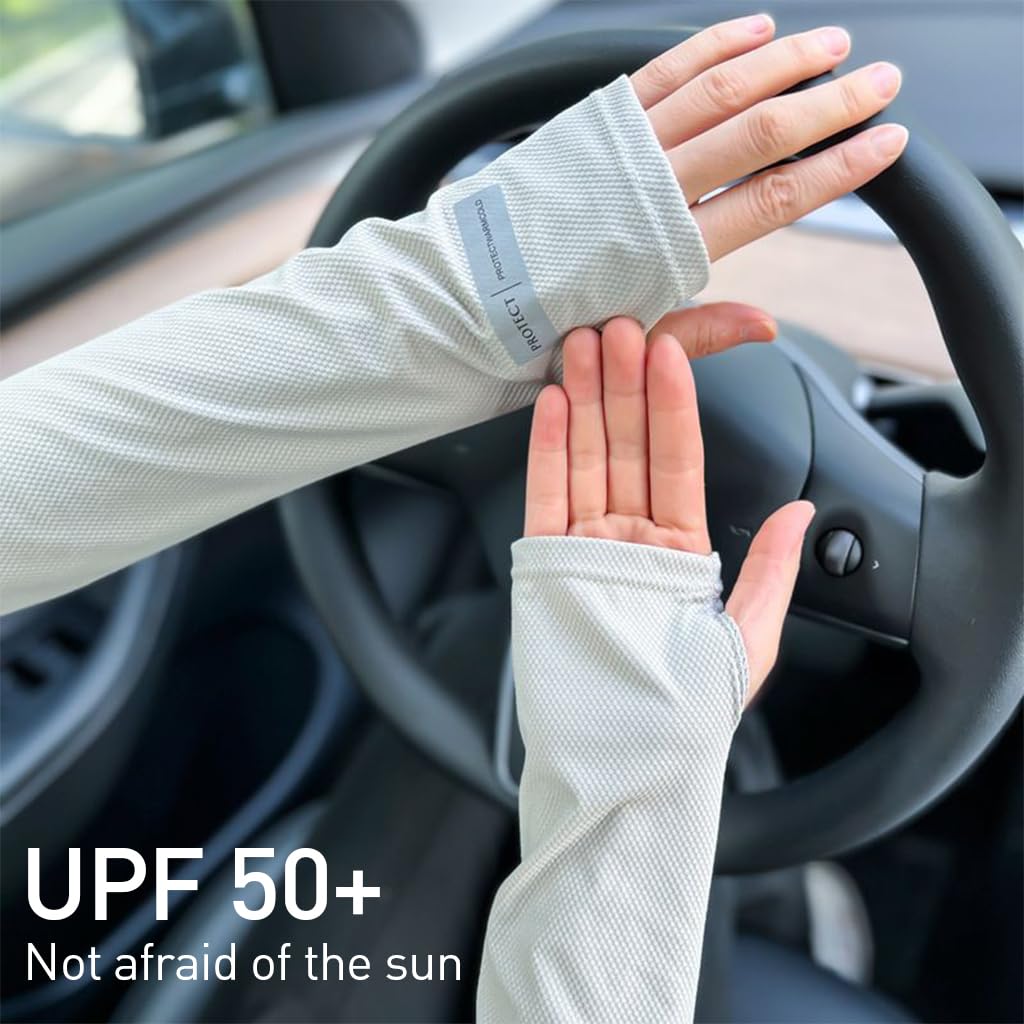 ZIBUYU Arm Sleeves for Men Stylish Combo Sun Protection Cool Breathable Arm Sleeve UPF 50+ Neck Gaiter Unisex Fashion Outdoor Face Mask Loose Arm Sleeve for Driving, Riding, Camping, Hiking, Golfing