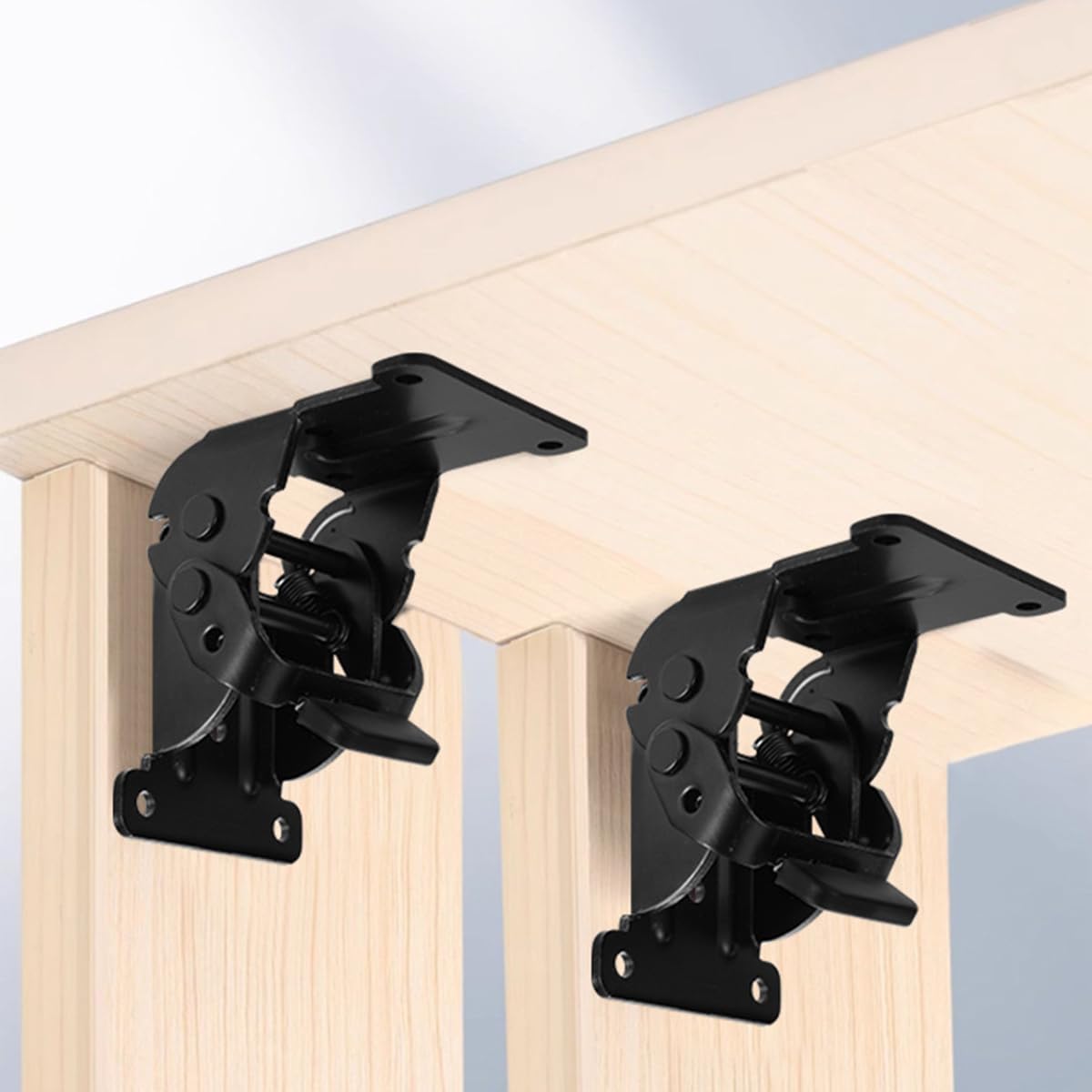 Serplex Folding Table Legs Bracket Set for Tables and Furniture with Self Lock Metal Hinges | 4pcs with Screws