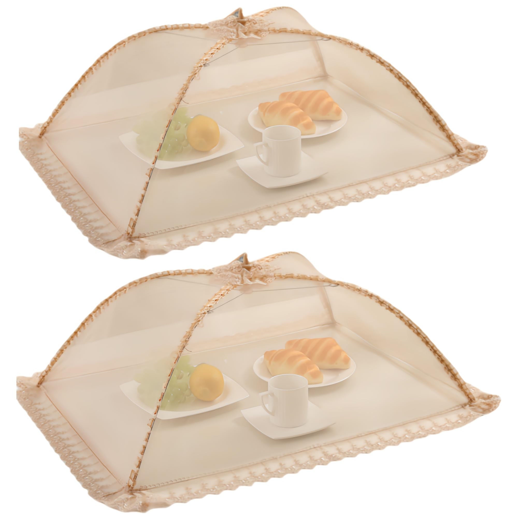 HASTHIP® 1pcs Foldable Kitchen Food Cover Mesh Cover Tent Umbrella, Reusable & Foldable Outdoor Picnic Food Cover Net, Mesh Food Cover to Prevent Flies, Bugs, Mosquitoes from Entering (31.5 inchs)