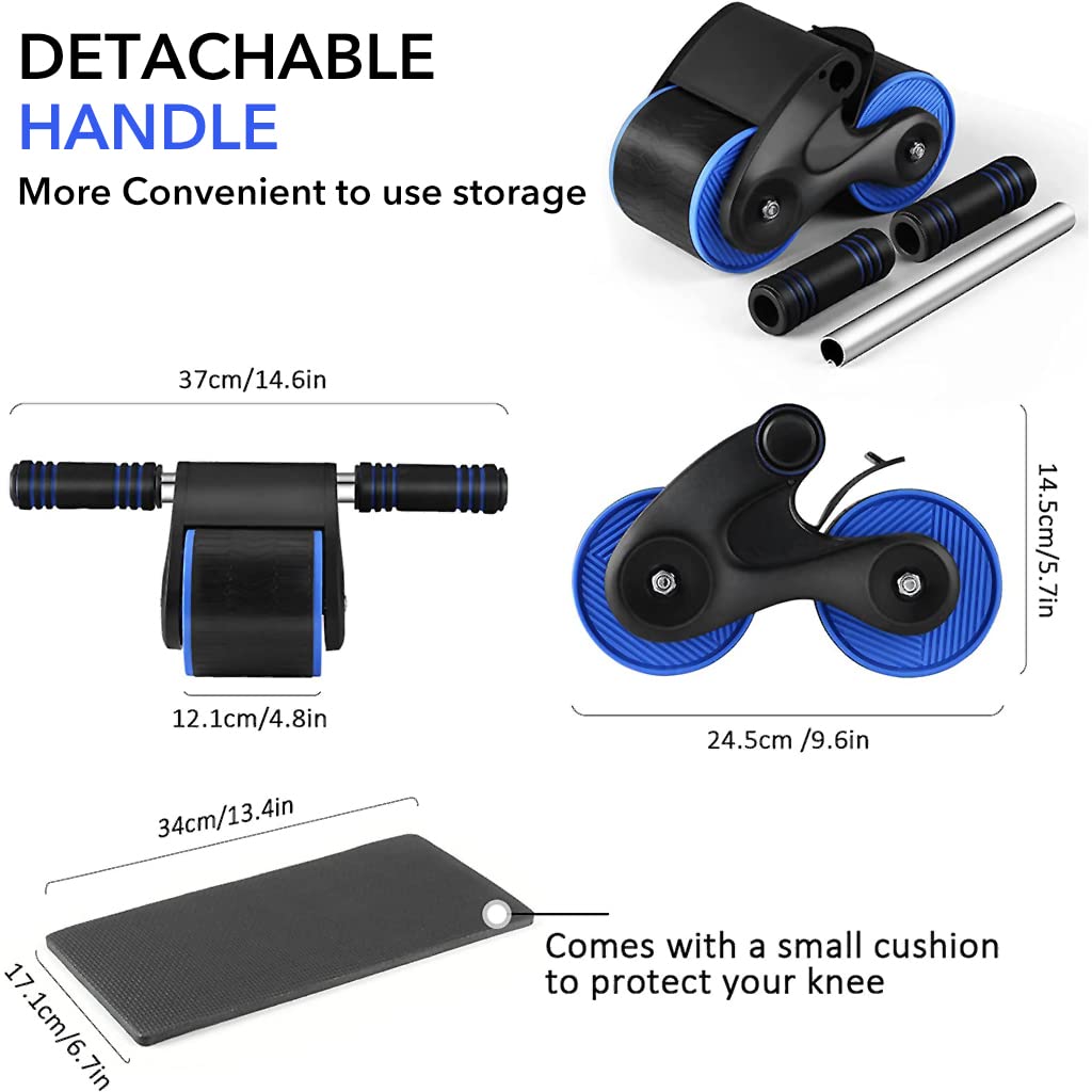 Proberos Ab Roller for Home Workout with 10.5cm Dual Wheel and Automatic Rebound Spring | Core Strength Trainer
