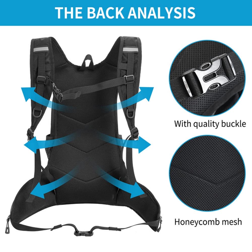 Proberos Trekking Backpack for Hiking and Camping with 2L BPA Free Water Bladder | Lightweight Waterproof Pack