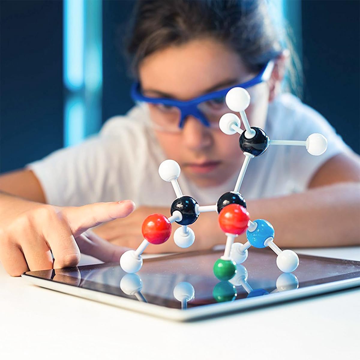 PATPAT Chemistry Molecular Model Kit for Teaching and Learning with 444 pcs Ball and Stick Models | Durable Plastic Set for Students and Teachers