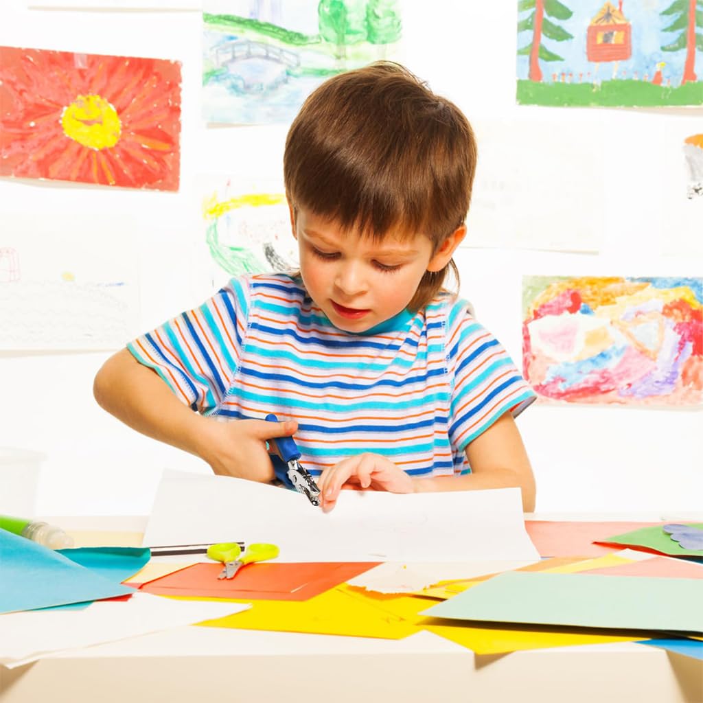 Supvox Single Hole Punch for Paper and Crafts with 1/4 inch Punch | Soft Silicone Grip Handle