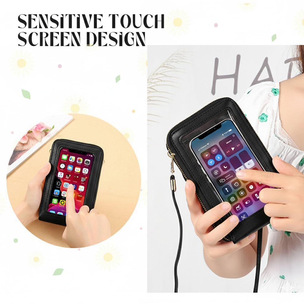 ZIBUYU Small Crossbody Cell Phone Bag for Women with Compact Design and Secure Storage