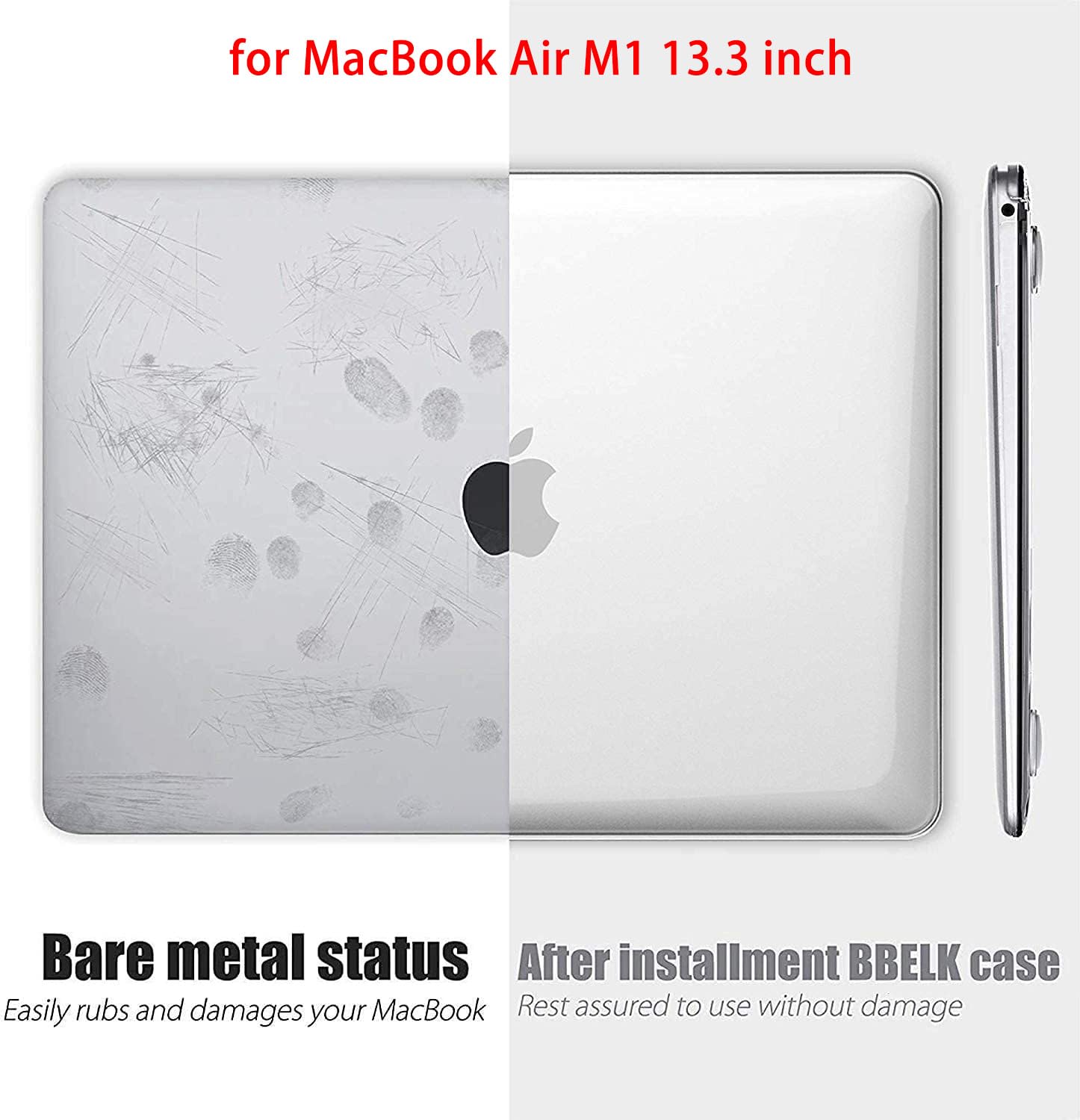 ZORBES Laptop Cover 13.3 inch for MacBook Air M1 Case Cover Laptop Case Compatible with 2020/2019/2018 MacBook Air M1 A2337 A2179 A1932 MacBook Air Case Waterproof Laptop Protector Hard Case