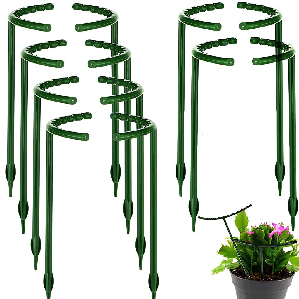 HASTHIP  15pcs Plant Stakes Wire Plant Stake Flower Support Stake Rings Plant Support Sticks for Phalaenopsis Orchid Single Stem Flowers, Amaryllis, Peony, Lily