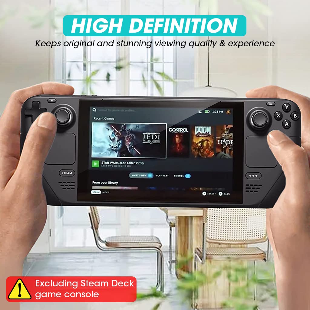 Steam Deck Screen Protector 3 Pack for 7 Inch 2022 | 9H Tempered Glass Anti Scratch HD Clear