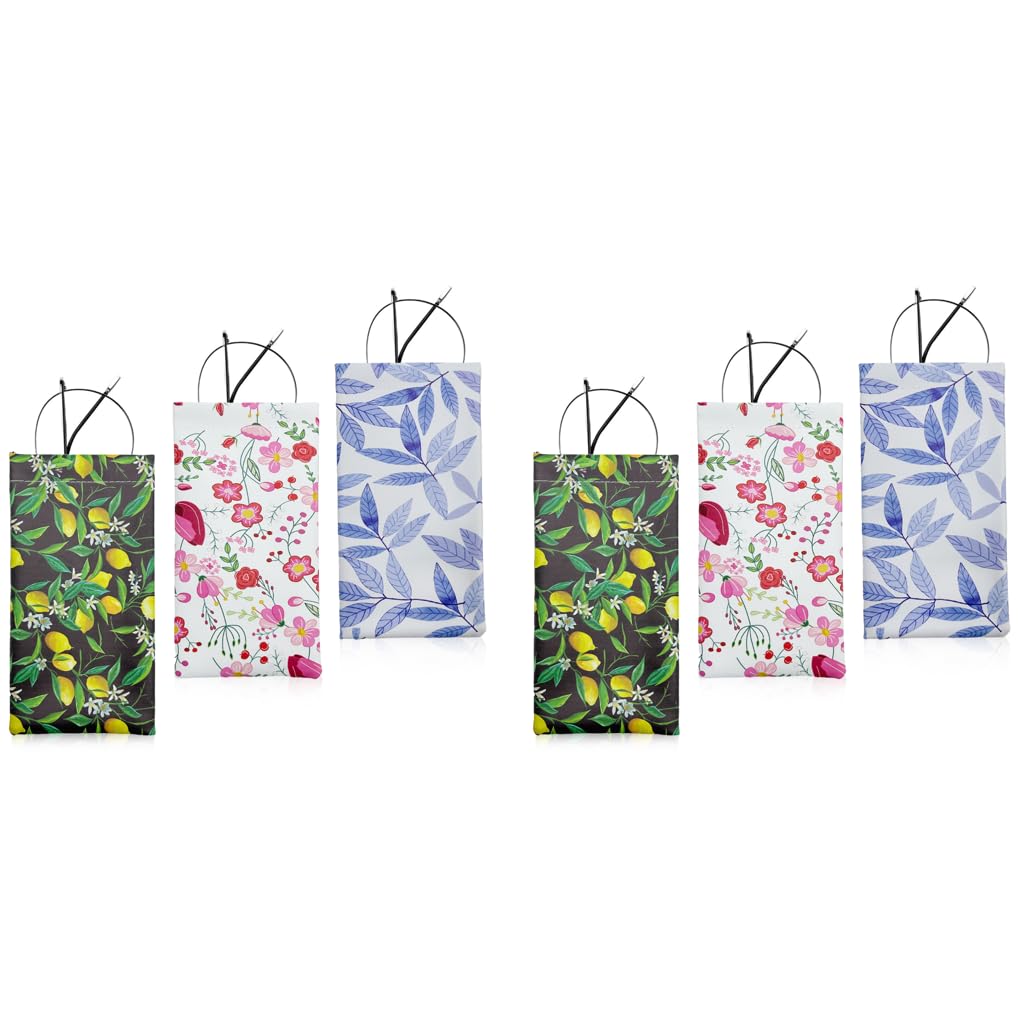 MAYCREATE Sunglasses Pouch 6PCS 182x95mm for Women Girls with Self Closing Design | Waterproof PU Storage Case