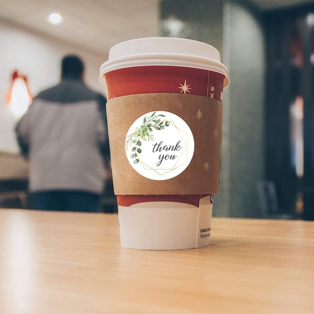 HASTHIP Thank You Stickers for Small Business and Gifts 500 Pcs 1 in Self-Adhesive Labels