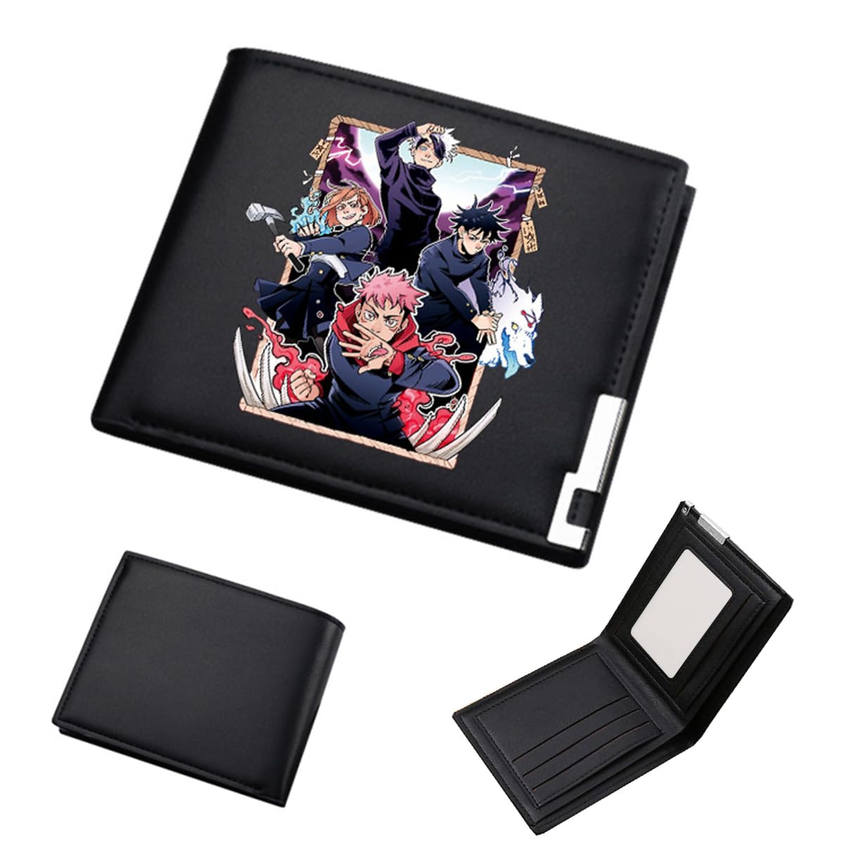 Fancyku Jujutsu Kaisen Wallet featuring Bi Fold Design with Printed PU Leather Cover for Fans