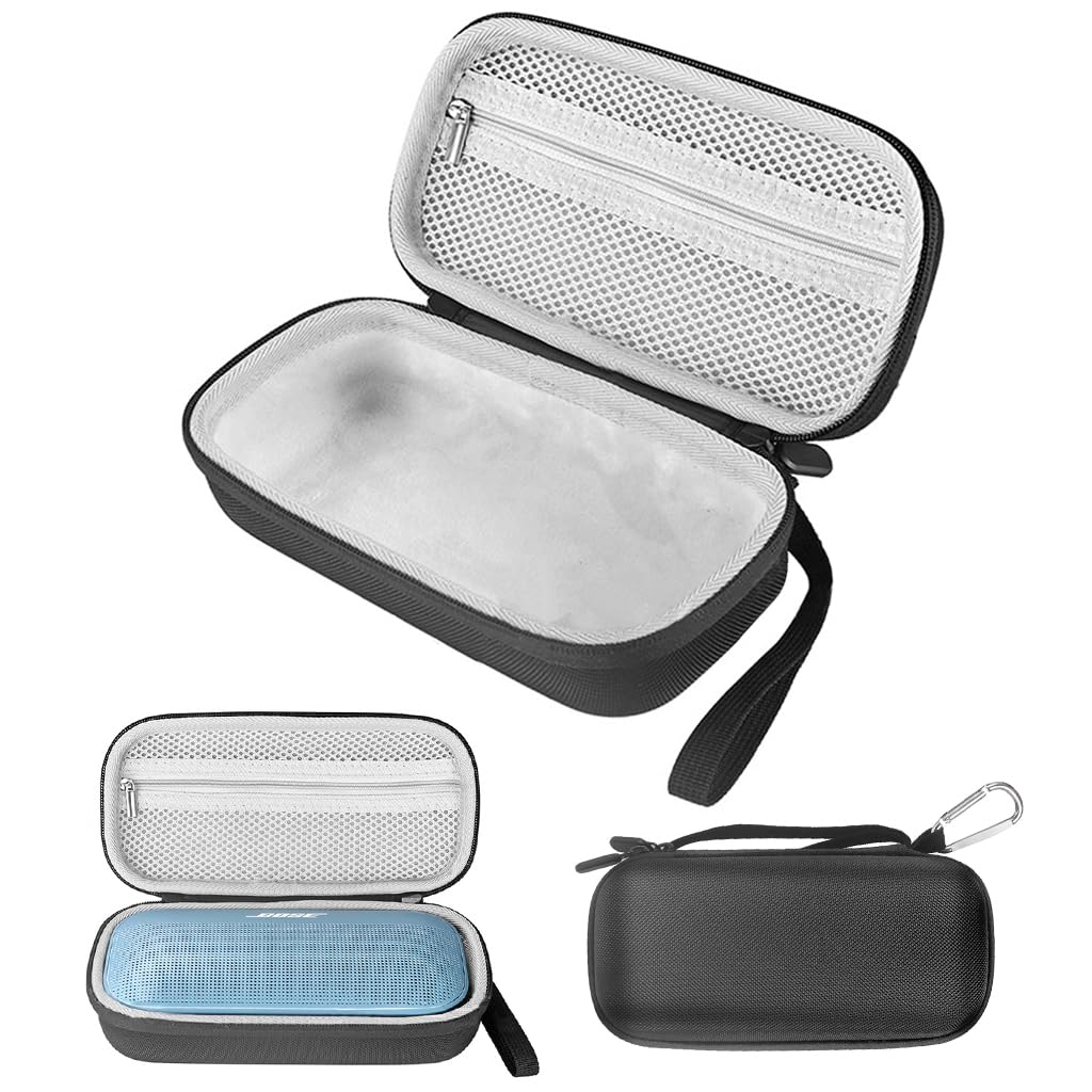 Zibuyu Carrying Case for Bose SoundLink Flex with Hand Strap and Hard EVA Protection | 2PCS Storage Set