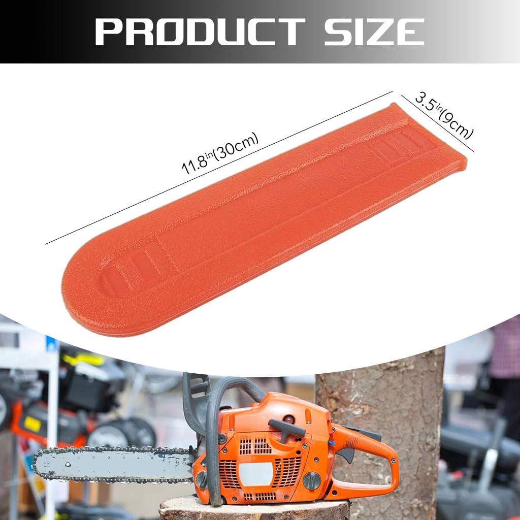 HASTHIP Chainsaw Bar Protector Cover for 12 in Chainsaw featuring Anti Slip Grip | Universal Fit Sheath for Safe Blade Storage