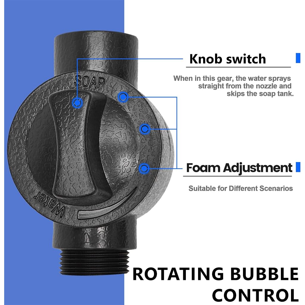 ASTHIP Pressure Water Gun for Car Washing with 3 Spray Modes and Built-in Foam Bottle | Adjustable Nozzle for Vehicle Cleaning and Garden Watering