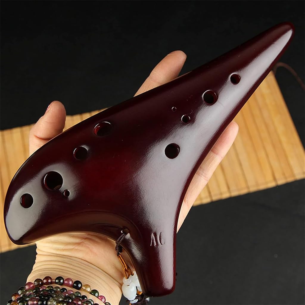 PATPAT Zelda Ocarina 12 Hole Alto C Music Instrument with Triforce Symbol | Ceramic Gift for Fans