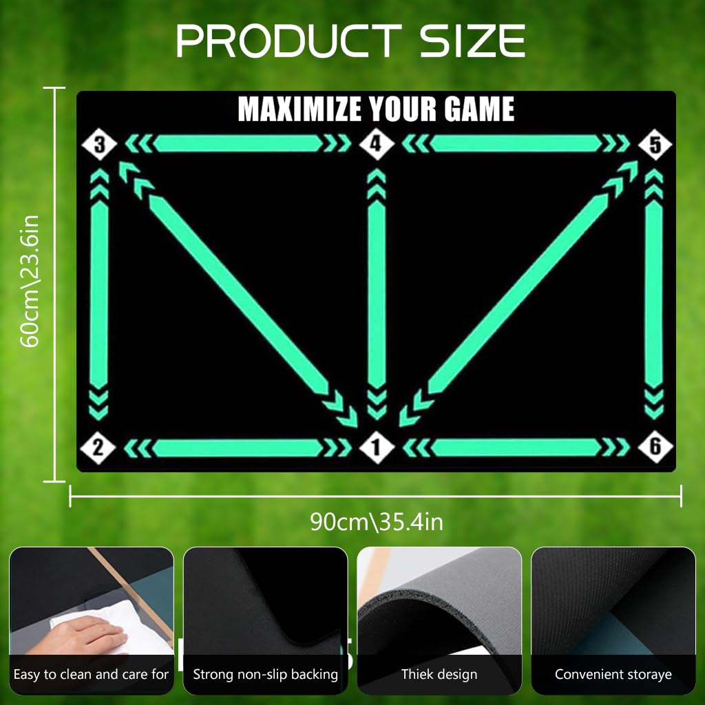 Proberos Kids Football Training Mat for Soccer Skill Practice 23.6x35.4 in with Anti Slip Diatom Mud