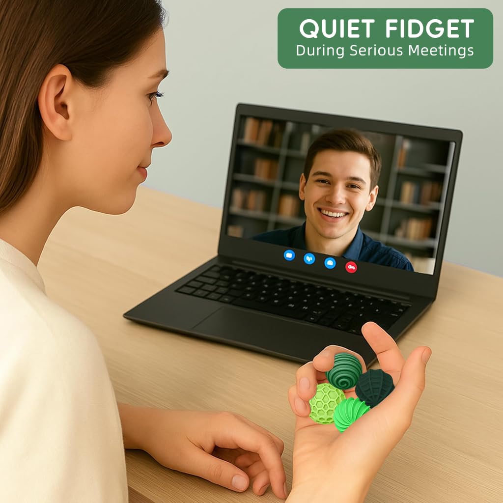PATPAT Magnetic Balls Stress Relief Toys for Adults with 0.94 in Size and Textured Silicone | Includes Storage Case for Mindful Relaxation