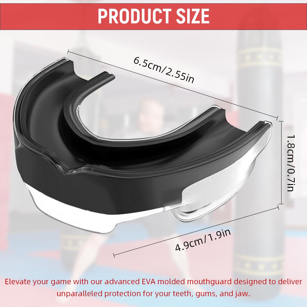 Proberos Boxing Mouthguard for Contact Sports with Ergonomic Shock-Absorbing EVA Fit|Adults & Teens