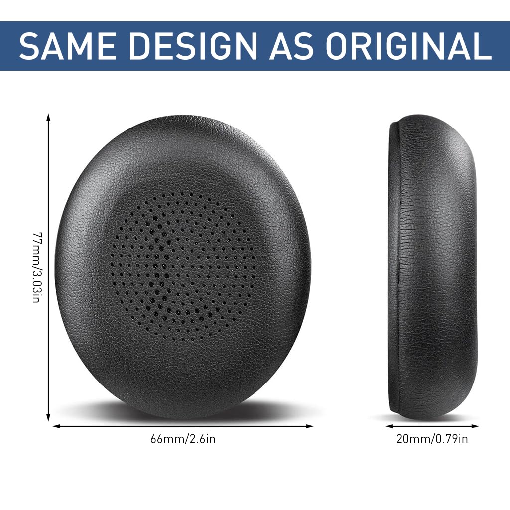 ZORBES Ear Pads for Jabra Evolve2 65 40 and Elite 45h featuring Soft Protein Leather | Easy Snap-On Replacement Cushions