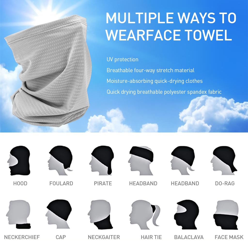 ZIBUYU Arm Sleeves for Men Stylish Combo Sun Protection Cool Breathable Arm Sleeve UPF 50+ Neck Gaiter Unisex Fashion Outdoor Face Mask Loose Arm Sleeve for Driving, Riding, Camping, Hiking, Golfing