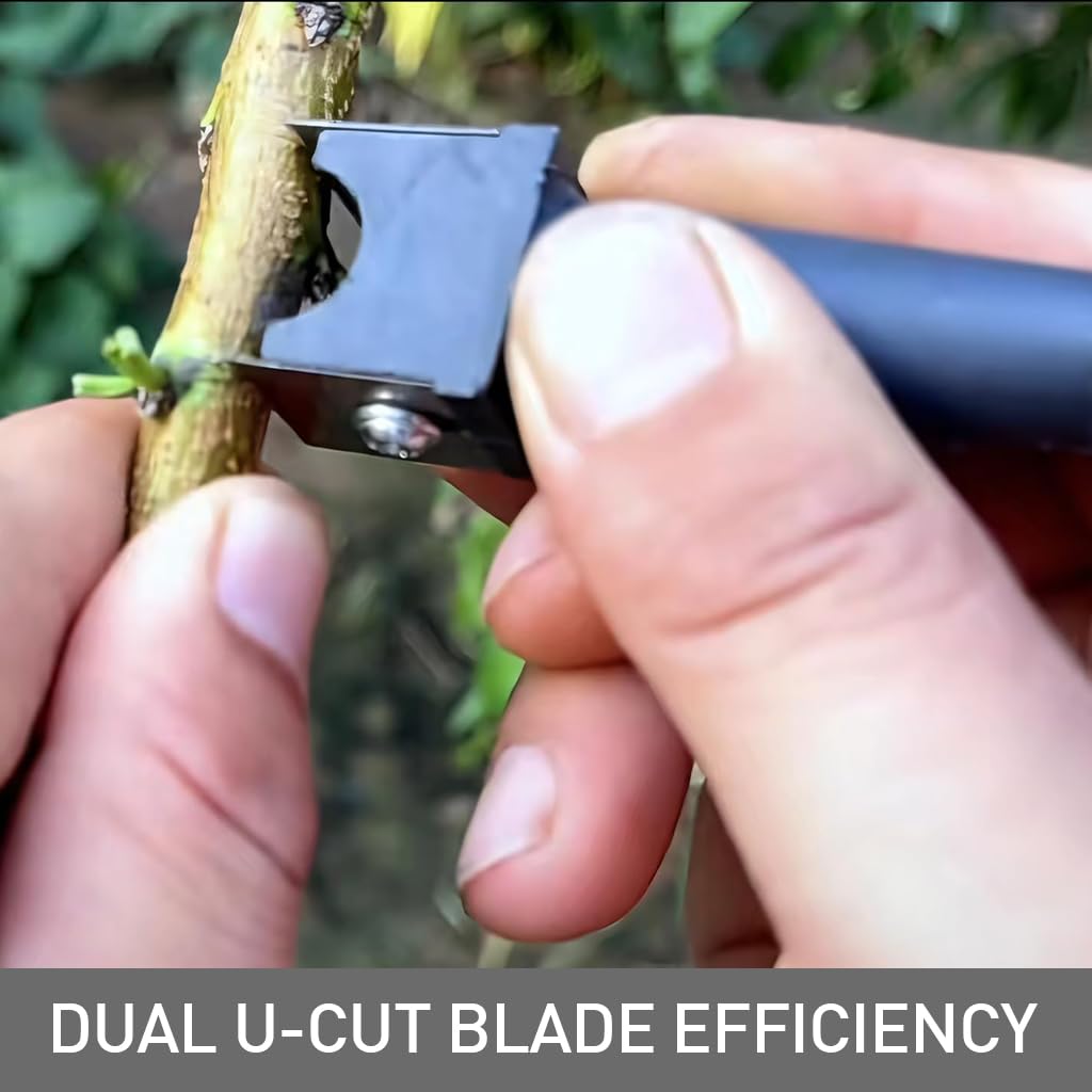 HASTHIP Gardening Grafting Cutter for Fruit Trees with Dual U-Cut Blade and Ergonomic Handle