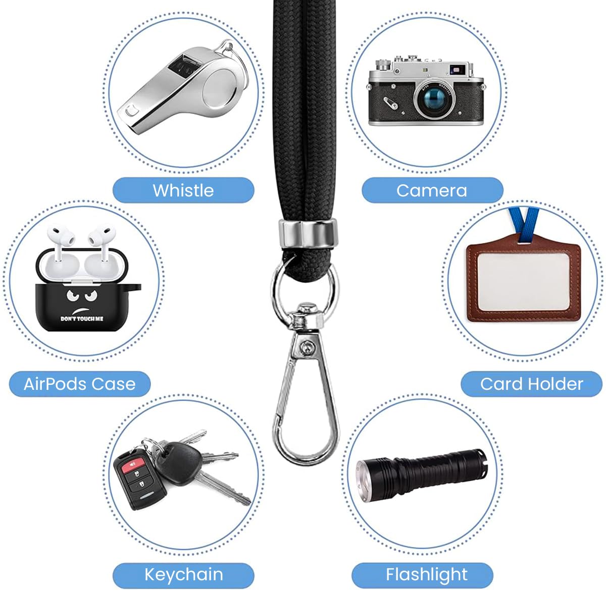 ZORBES Phone Lanyard for Mobile with 2 Self Adhesive Inserts and Adjustable Nylon Strap | Wrist and Neck Carry Set