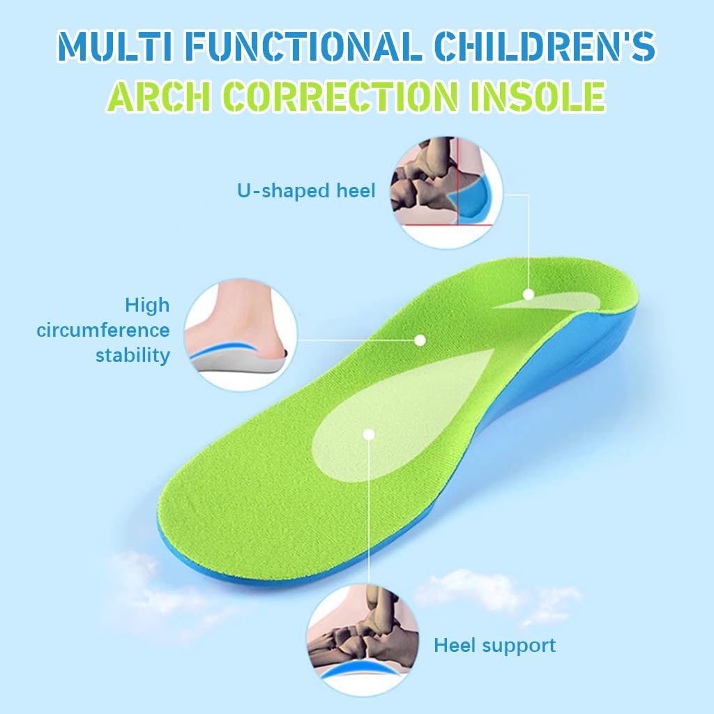 HANNEA Orthotic Insole for Flat Feet with PU Cushioning Sole 20cm for Kids | Posture Correction