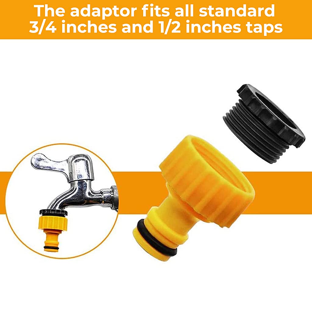 ELEPHANTBOAT Hose Pipe Fitting for Garden and Lawn | 3PCS Quick Water Connector Adaptor