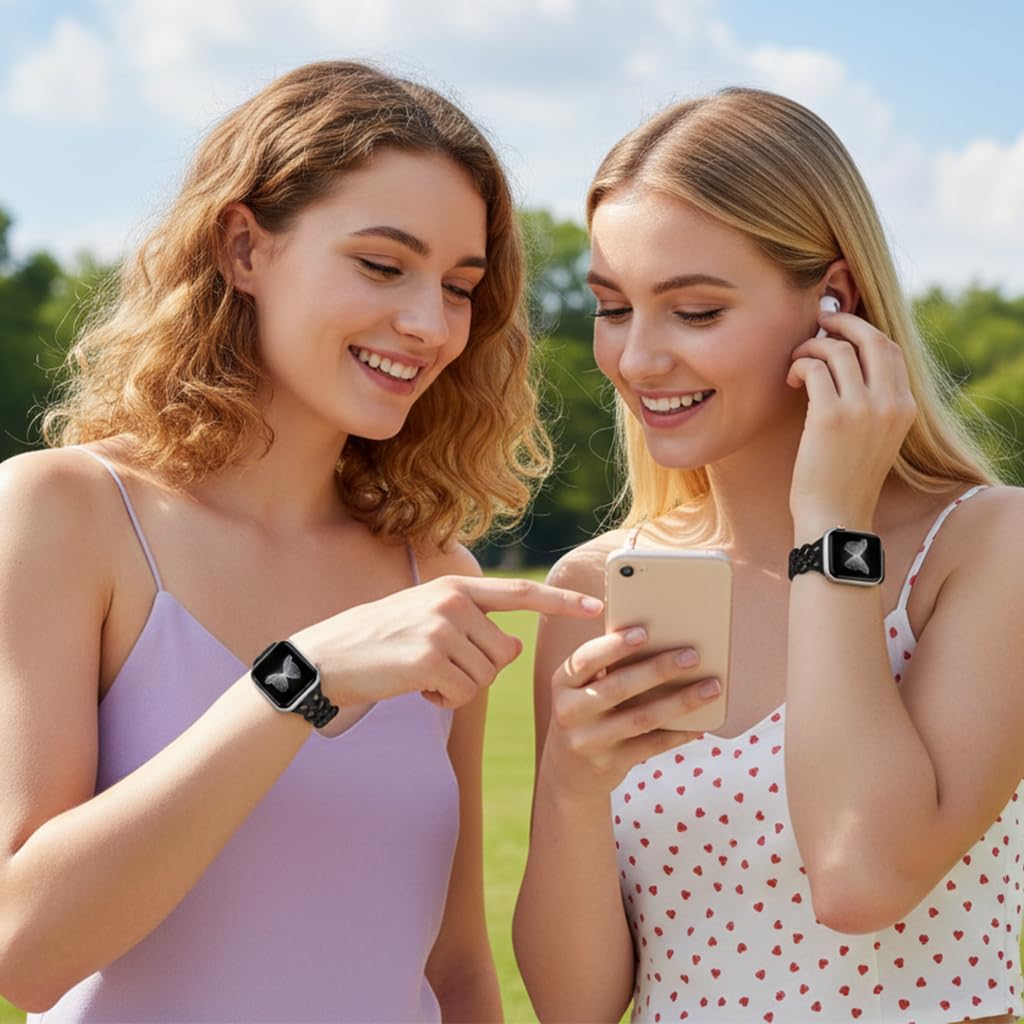 ZORBES iWatch Ultra S11 Watch Band for Women featuring Elegant Cutout Design and Waterproof Silicone