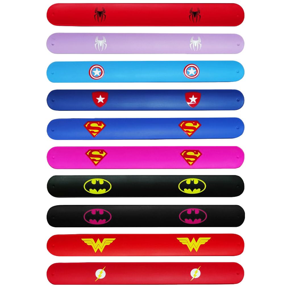 PATPAT® 10Pcs Slap Bracelets for Kids Space Planet Theme Slap Bracelets Toys Wristbands Slap Bands Classroom Prize for Boys and Girls Party Favors Gifts