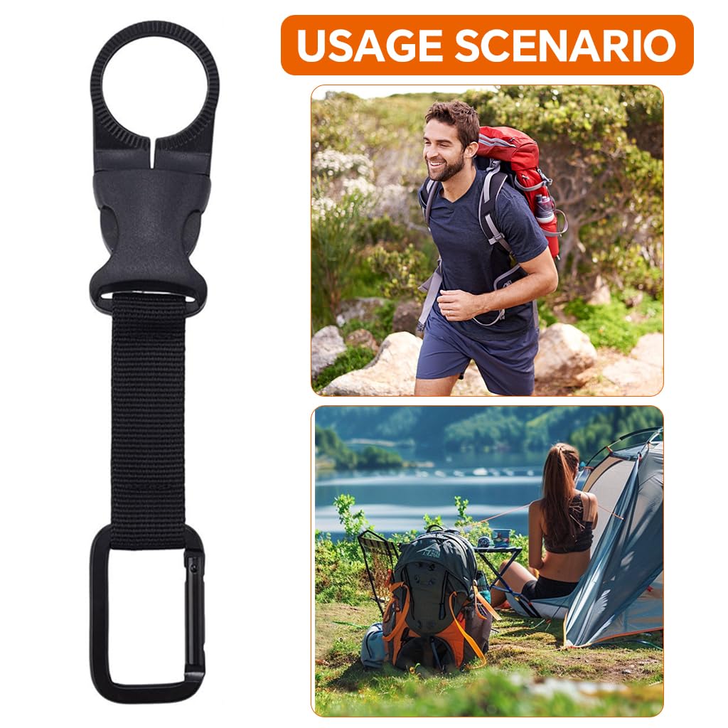 Proberos Water Bottle Grip for Hiking and Travel with Screw Lock Carabiner | 1680D Nylon