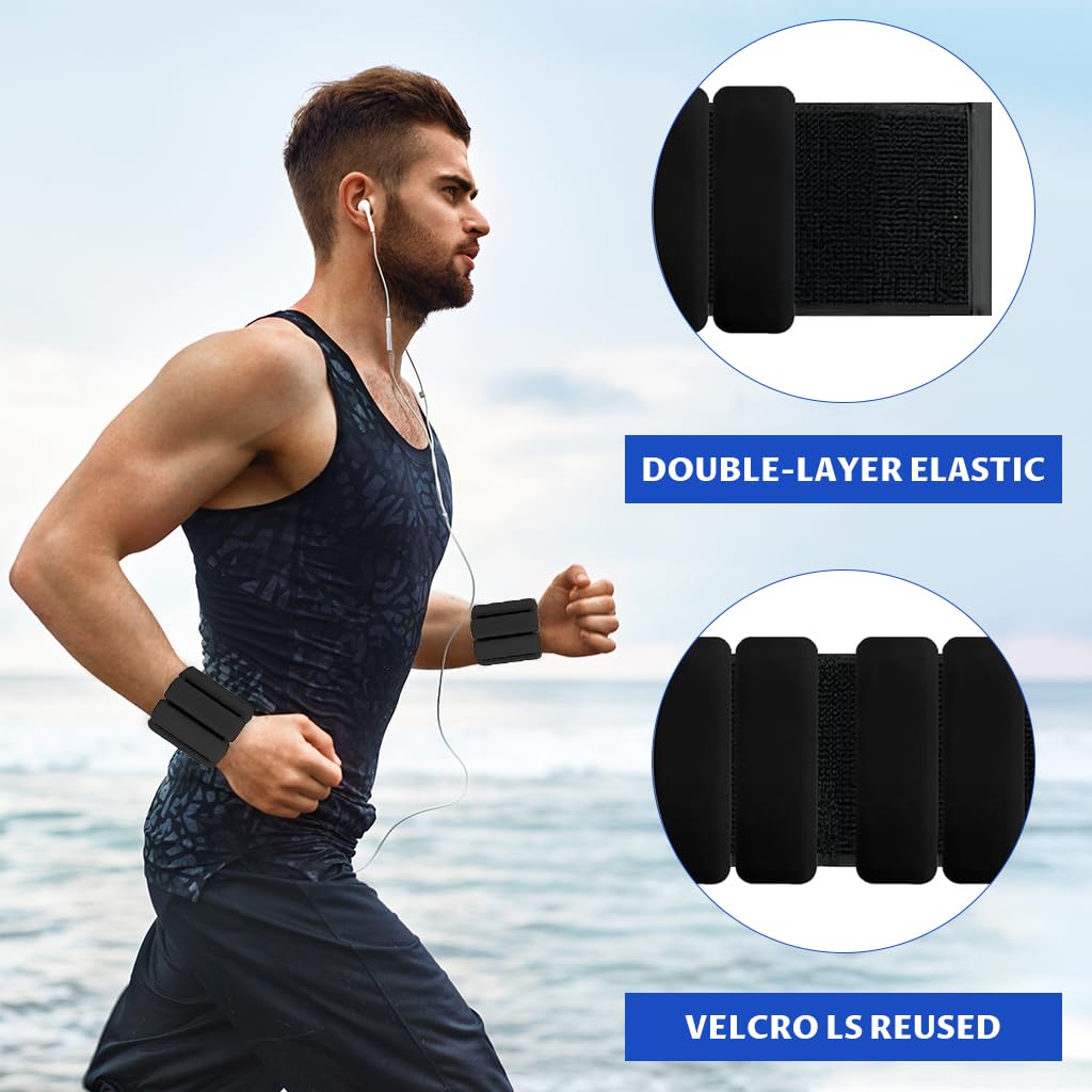 Proberos Ankle Weights for Walking and Workouts with Adjustable Straps 1 lb Pair | Soft Fit