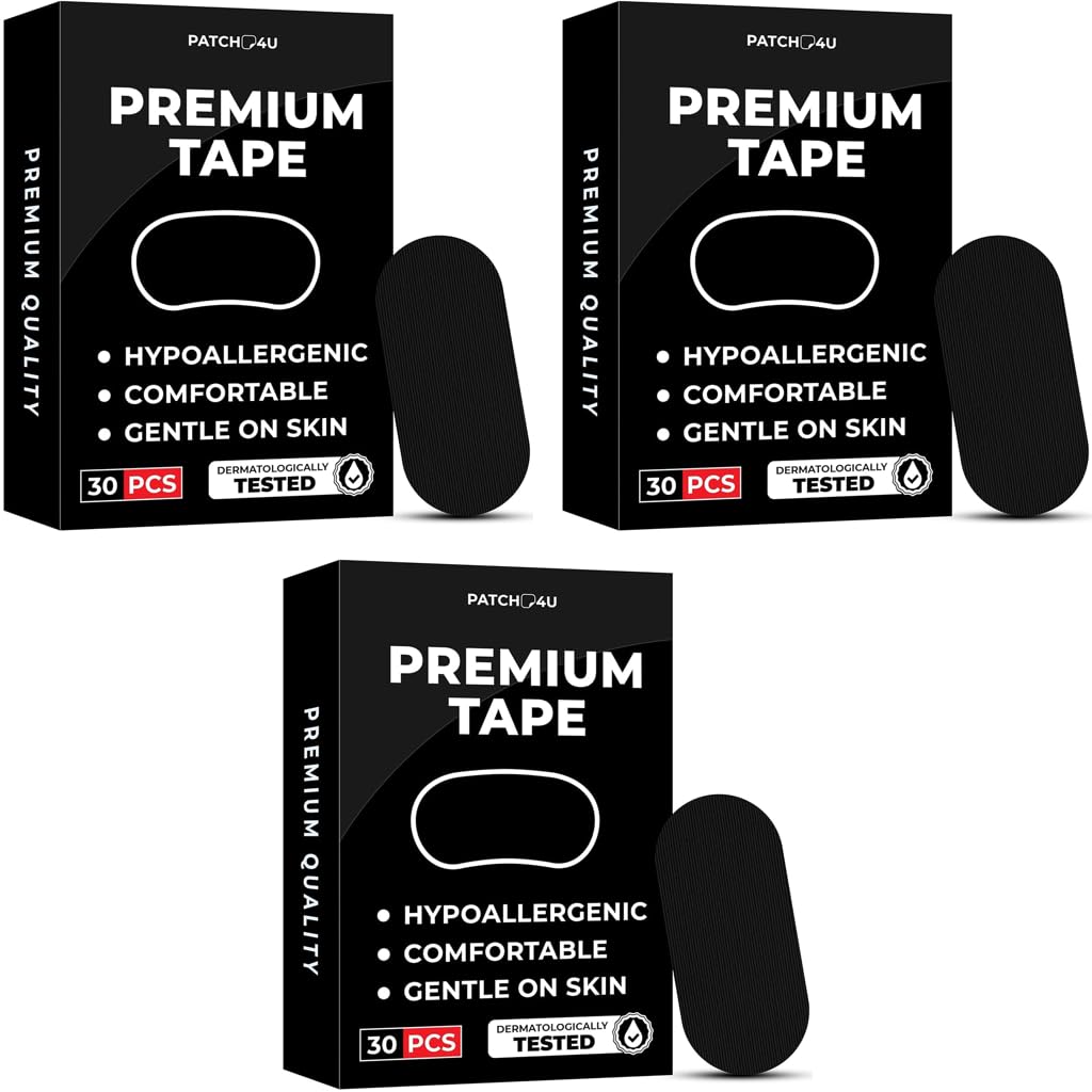 ZIBUYU Anti Snore Mouth Tape for Nasal Breathing with Safe Adhesive 30 pcs | Cotton for Kids and Adults