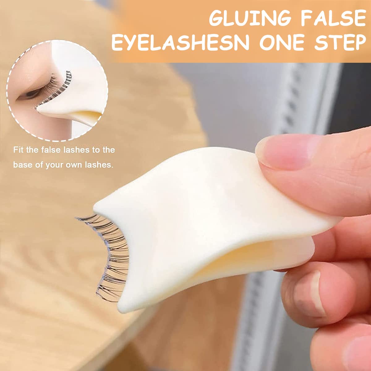 MAYCREATE False Eyelash Applicator Tool for Easy Lash Extension with Arc Clip Design | Plastic Makeup Tweezer for Beginners